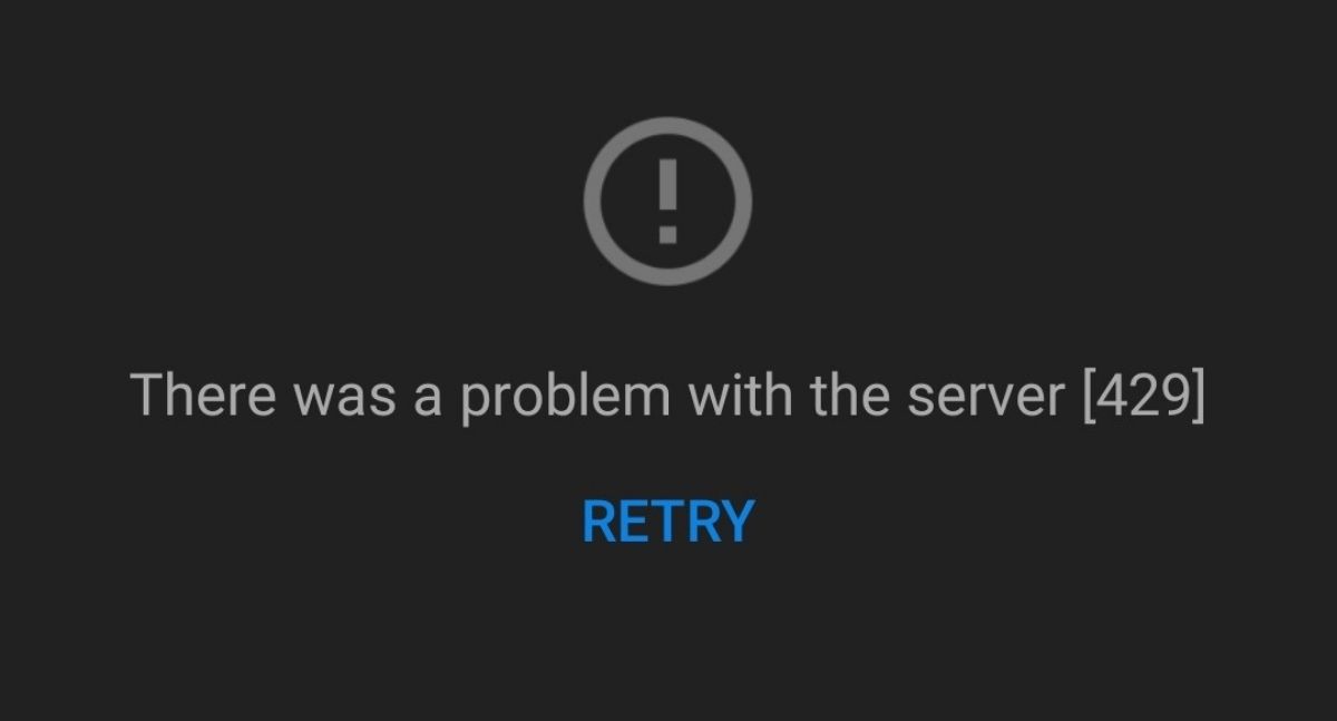 Error 429 del servidor de Youtube