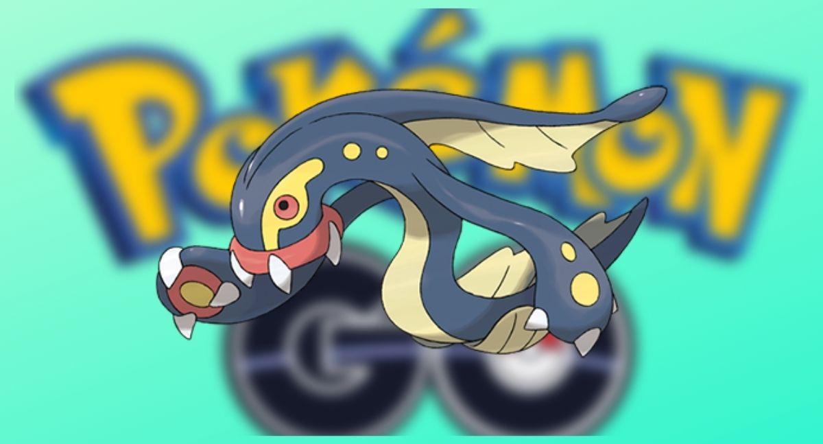 Eelektross en el fondo del logo de Pokemon Go