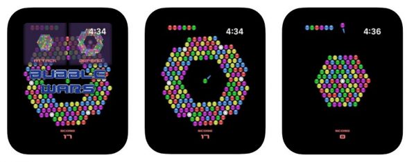 Bubble Wars es un juego de Apple Watch que te da la satisfacción de hacer estallar burbujas
