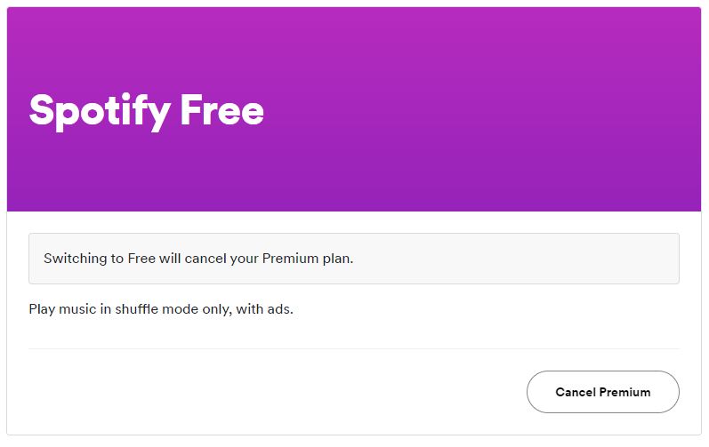 Foto sobre cómo cancelar Spotify Premium usando el navegador web