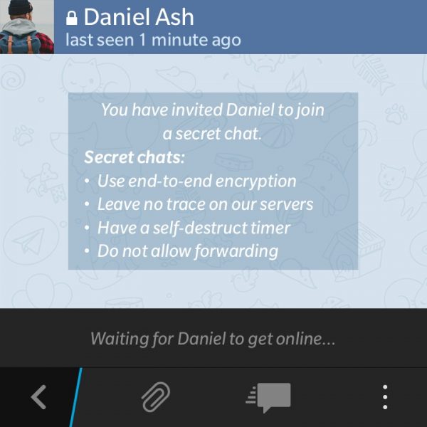 El chat secreto de Telegram se puede iniciar por contacto