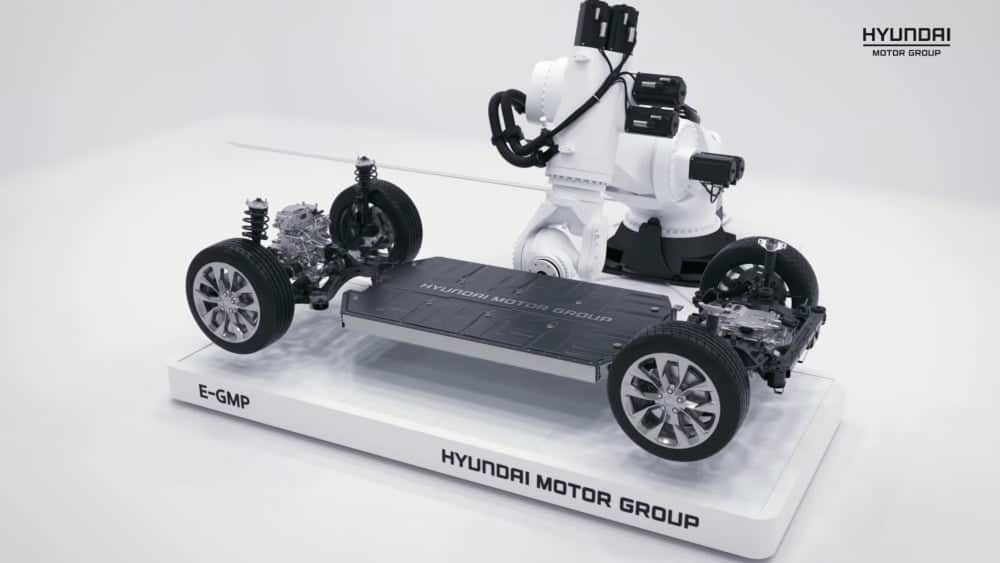 La plataforma Hyundai E-GMP para vehículos eléctricos.